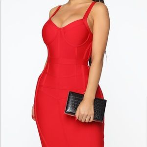 Red bandage dress